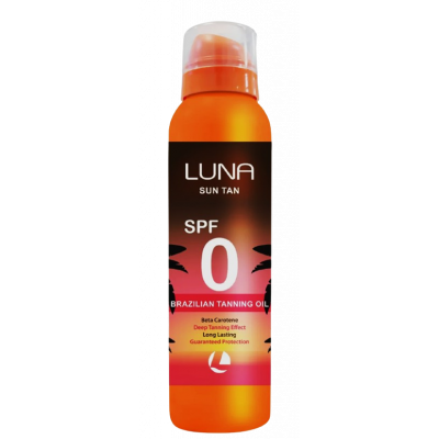 LUNA SUN BRAZILIAN TANNING OIL SPF0 WITH BETA CAROTENE 200 ML